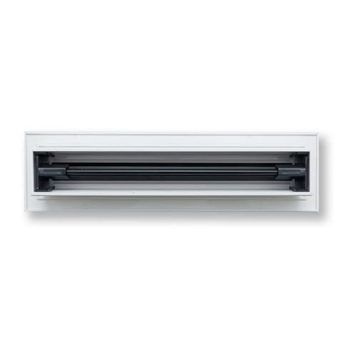 12"x 2" Aluminum Linear Slot Diffuser, Modern AC Vent Cover for Sidewall, Ceiling, Floor | Out. Dim.: 13-5/8"X 3-5/6"