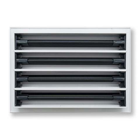 12"x 8" Aluminum Linear Slot Diffuser, Modern AC Vent Cover for Sidewall, Ceiling, Floor | Out. Dim.: 13-5/8"X 9-5/6"