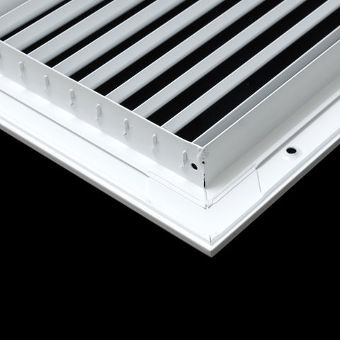 Fits 12x24 Duct Opening | Aluminum Return Air Grille by Handua | Vent Cover Grill for Sidewall and Ceiling | Rust Free | Durable Powder Coating | HVAC Cold Air Intake Grille | White