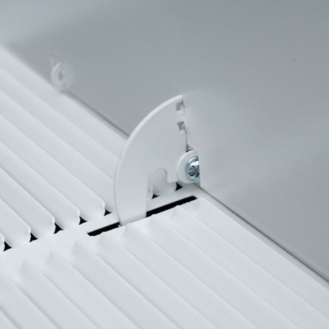 Handua Steel Triangular Baseboard Return Air Supply Grille with Damper | Air Register Vent Cover Grill | 3.75" Depth | White
