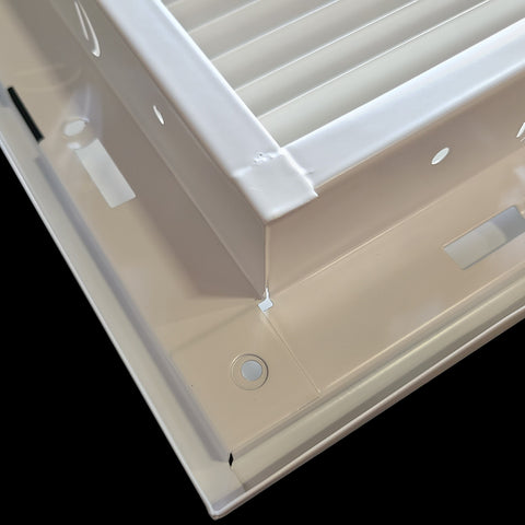 Handua Steel Return Air Filter Grille [Fixed Hinged] for 1-inch Filters Vent Cover Grill for Sidewall and Ceiling, White