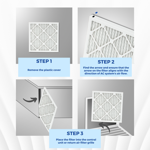 Handua 14x24x1 Air Filter MERV 13 Optimal Control, Plated Furnace AC Air Replacement Filter, 4 Pack (Actual Size: 13.75" x 23.75" x 0.75")