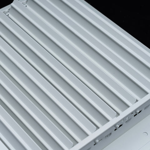 14"W x 6"H [Duct Opening] Aluminum 3-WAY Adjustable Air Supply Grille | Register Vent Cover Grill for Sidewall and Ceiling | White | Outer Dimensions: 15.75"W x 7.75"H