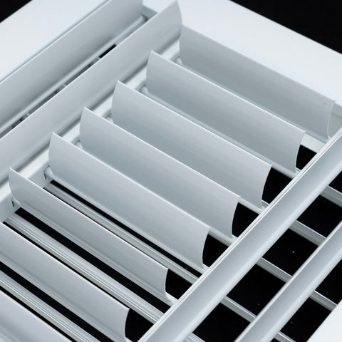 14x6 Aluminum 3-WAY Adjustable Air Supply Register for Sidewall and Ceiling | White | Outer Dimensions: 15-3/4"W X 7-3/4"H