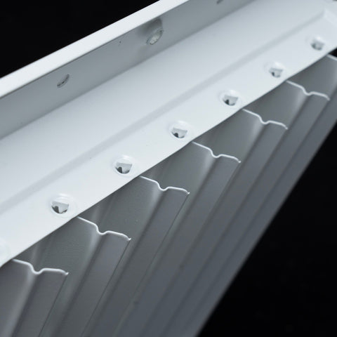 14x8 Aluminum 3-WAY Adjustable Air Supply Register for Sidewall and Ceiling | White | Outer Dimensions: 15-3/4"W X 9-3/4"H