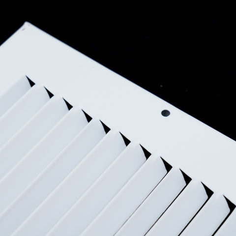 12"x6" Steel Baseboard Return Air Grille | White | Outer Dimension: 13-3/4"W X 7-3/4"H