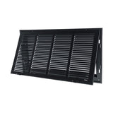 24"x12" Black Steel Return Air Filter Grille, Removable Door, for 1-Inch Filters