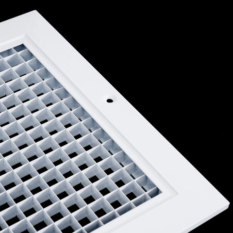 6" x 6" [Duct Opening] Aluminum Return Air Grille | Rust Proof Eggcrate Vent Cover Grill for Sidewall and Ceiling, White | Outer Dimensions: 7.75" X 7.75"