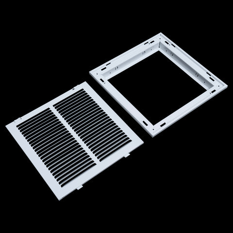 20"x30" Steel Return Air Filter Grille | Removable Door for 1" Filters | White HVAC Vent Cover | Out. Dim.: 22-5/8"W X 32-5/8"H