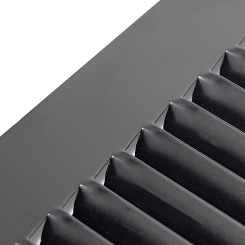 14"x8" Steel Return Air Grille – HVAC Cold Air Intake Vent Cover, Black | Out. Dim.: 15-3/4"W X 9-3/4"H