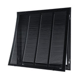 24"x24" Black Steel Return Air Filter Grille, Removable Door, for 1-Inch Filters