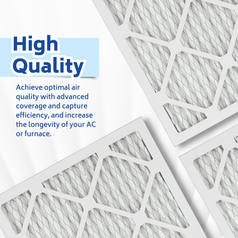 Handua 20x24x1 Air Filter MERV 13 Optimal Control, Plated Furnace AC Air Replacement Filter, 4 Pack (Actual Size: 19.75" x 23.75" x 0.75")