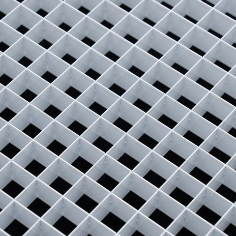 24"x24" Aluminum Eggcrate Return Air Filter Grille for Sidewall and Ceiling | White | Out. Dim.: 26-1/4"W X 26-1/4"H