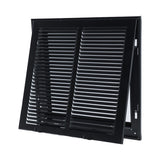14"x14" Black Steel Return Air Filter Grille, Removable Door, for 1-Inch Filters