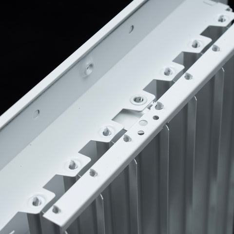 12"x12" 4-Way White Aluminum Adjustable Curved Blade Supply Register, Air Vent Cover with Damper for Sidewall Or Ceiling