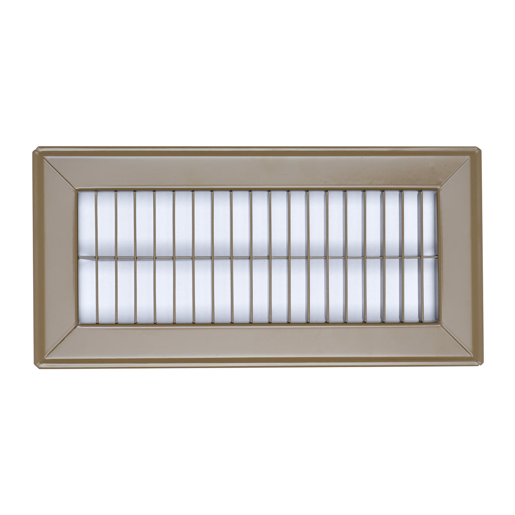 4"x10" Heavy Duty Return Air Floor Grille | Walkable Brown | Out. Dim.: 5-3/4"W X 11-3/4"H