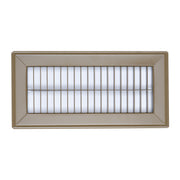 4 x 10-inch Brown Steel heavy duty return floor register, front view