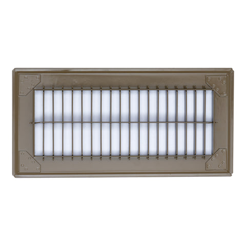 4"W x 10"H [Duct Opening] Return Air Floor Grille | Vent Cover Grill for Floor - Brown| Outer Dimensions: 5.75"W X 11.75"H