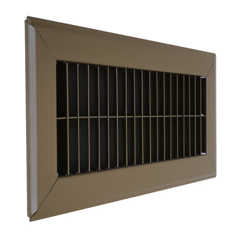 4"W x 10"H [Duct Opening] Return Air Floor Grille | Vent Cover Grill for Floor - Brown| Outer Dimensions: 5.75"W X 11.75"H