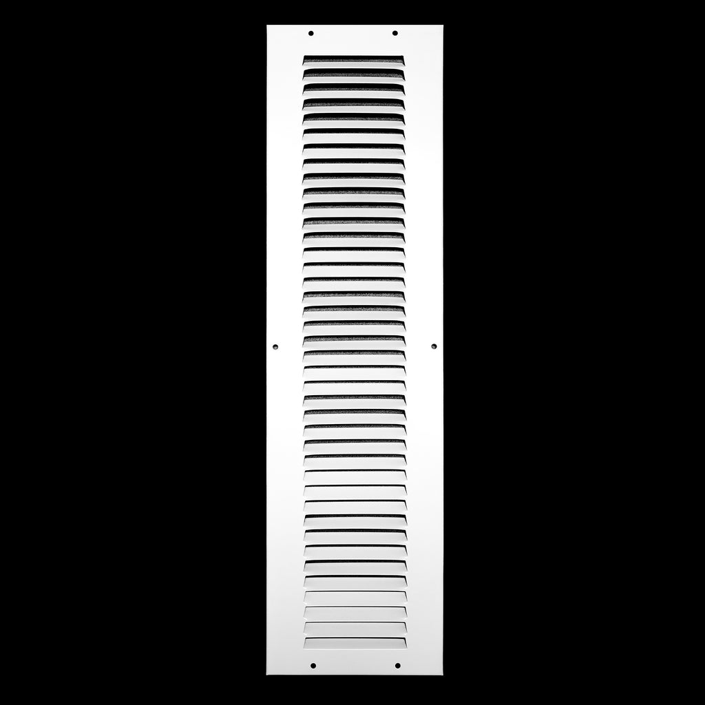 Steel Return Air Grille – HVAC Cold Air Intake Vent Cover, White | Out. Dim.: 5-3/4"W X 21-3/4"H