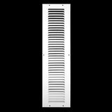 Steel Return Air Grille – HVAC Cold Air Intake Vent Cover, White | Out. Dim.: 5-3/4"W X 21-3/4"H