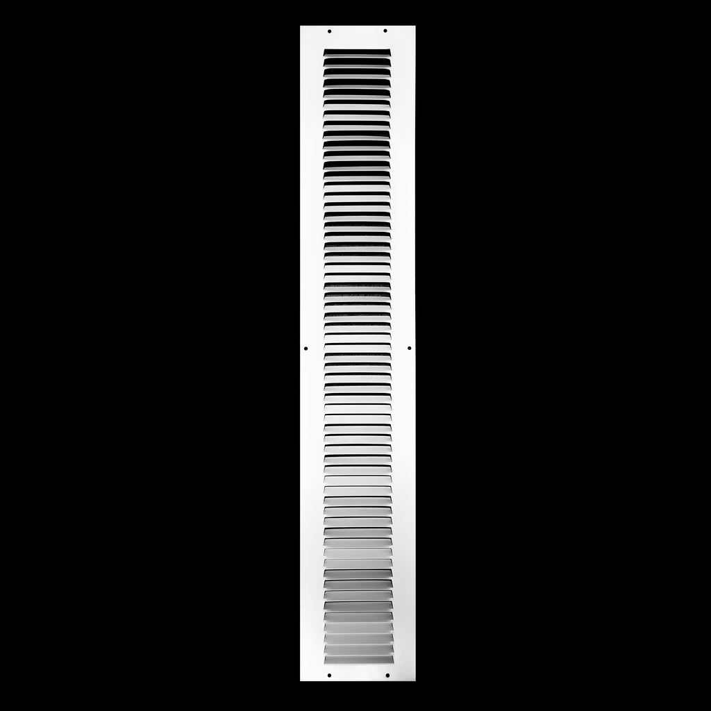 Steel Return Air Grille – HVAC Cold Air Intake Vent Cover, White | Out. Dim.: 5-3/4"W X 31-3/4"H