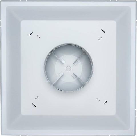 24x24 Steel T-Bar Drop Ceiling Air Diffuser | 10" Neck, 2-Cone Supply Vent | White