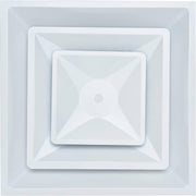 24 x 24-inch White Steel T-bar cone diffuser, front view