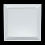 24x24 Steel T-Bar Drop Ceiling Air Diffuser | 12" Neck, Flat Plate Plaque Diffuser | White
