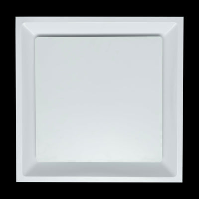24x24 Steel T-Bar Drop Ceiling Air Diffuser | 10" Neck, Flat Plate Plaque Diffuser | White