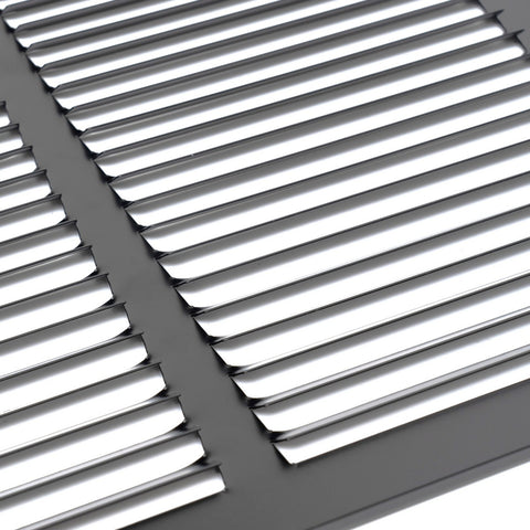 6"x6" Steel Return Air Grille – HVAC Cold Air Intake Vent Cover, Black | Out. Dim.: 7-3/4"W X 7-3/4"H