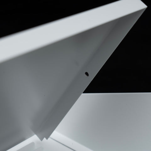 14"W x 6"H [Duct Opening] Steel Triangular Baseboard Return Air Supply Grille with Damper | 3.75" Depth | White | Outer Dimensions: 15-3/4" x 6-5/8"