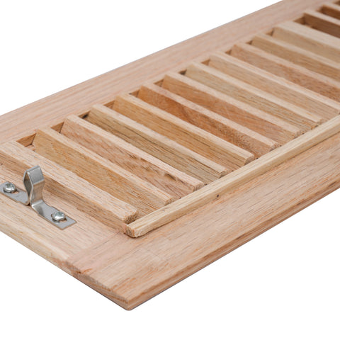 18" Corner Baseboard Register | Oak