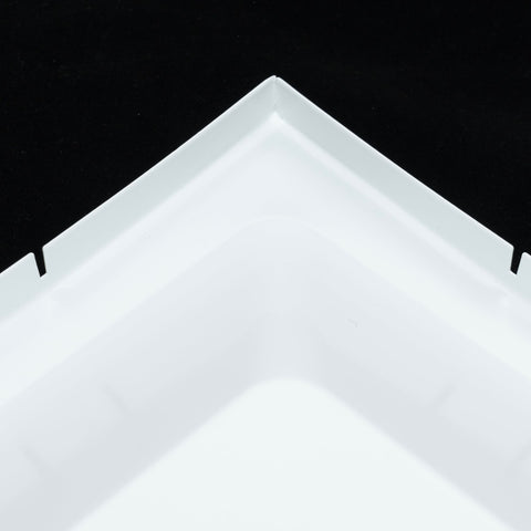 24x24 Steel T-Bar Drop Ceiling Air Diffuser | 6" Neck, Flat Plate Plaque Diffuser | White