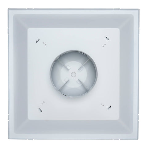 24x24 Steel T-Bar Drop Ceiling Air Diffuser | 6" Neck, 2-Cone Supply Vent | White