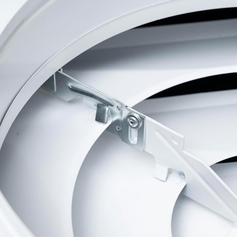 24x24 Steel T-Bar Drop Ceiling Air Diffuser | 10" Neck, 2-Cone Supply Vent | White