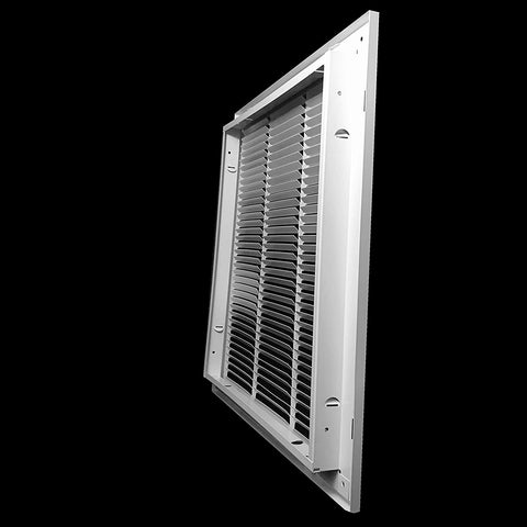 Handua Steel Return Air Filter Grille [Fixed Hinged] for 1-inch Filters Vent Cover Grill for Sidewall and Ceiling, White