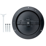 6" [Neck Size] Steel Butterfly Damper for Round Ceiling Air Supply Diffuser - Black | Outer Diameter: 7-1/2"