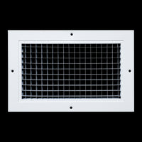 Fits 6x10 and 10x6 Duct Opening | Aluminum Eggcrate Return Air Grille | Low Noise & High Air Flow, Rust Proof Vent Cover Grill for Sidewall & Ceiling | White | Outer Dimensions: 7.75" X 11.75"