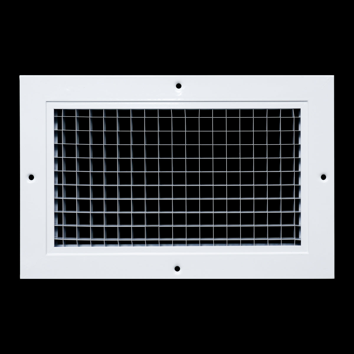 Fits 6x10 and 10x6 Duct Opening | Aluminum Eggcrate Return Air Grille | Low Noise & High Air Flow, Rust Proof Vent Cover Grill for Sidewall & Ceiling | White | Outer Dimensions: 7.75" X 11.75"