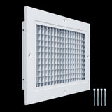 6x10 White Aluminum Eggcrate Return Air Grille, Low-Noise High-Airflow Rust-Proof Vent Cover