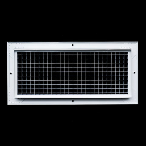 6" x 14" [Duct Opening] Aluminum Return Air Grille | Rust Proof Eggcrate Vent Cover Grill for Sidewall and Ceiling, White | Outer Dimensions: 7.75" X 15.75"