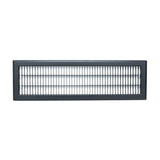 6"x24" Heavy Duty Return Air Floor Grille | Walkable Black | Out. Dim.: 7-3/4"W X 25-3/4"H