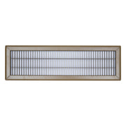 6 x 24-inch Brown Steel heavy duty return floor register, front view