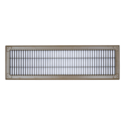 6"W x 24"H [Duct Opening] Return Air Floor Grille | Vent Cover Grill for Floor - Brown| Outer Dimensions: 7.75"W X 25.75"H