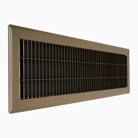 6"W x 24"H [Duct Opening] Return Air Floor Grille | Vent Cover Grill for Floor - Brown| Outer Dimensions: 7.75"W X 25.75"H