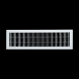 6"x24" Heavy Duty Return Air Floor Grille | Walkable White | Out. Dim.: 7-3/4"W X 25-3/4"H