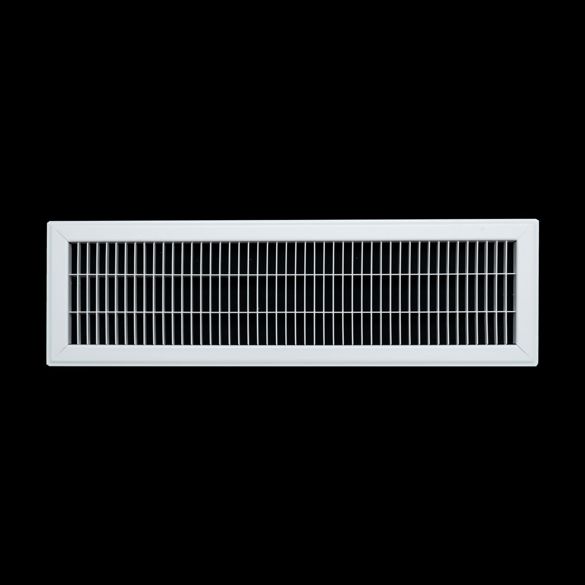 Fits 6x24 and 24x6 Duct Opening | Return Air Floor Grille by Handua | Walkable Vent Cover Grill for Floor | White | Heavy Duty Fixed Blades | Outer Dimensions: 7.75"W X 25.75"H