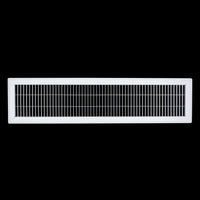 6"W x 30"H [Duct Opening] Return Air Floor Grille | Vent Cover Grill for Floor - White| Outer Dimensions: 7.75"W X 31.75"H