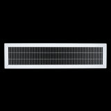 6"x30" Heavy Duty Return Air Floor Grille | Walkable White | Out. Dim.: 7-3/4"W X 31-3/4"H